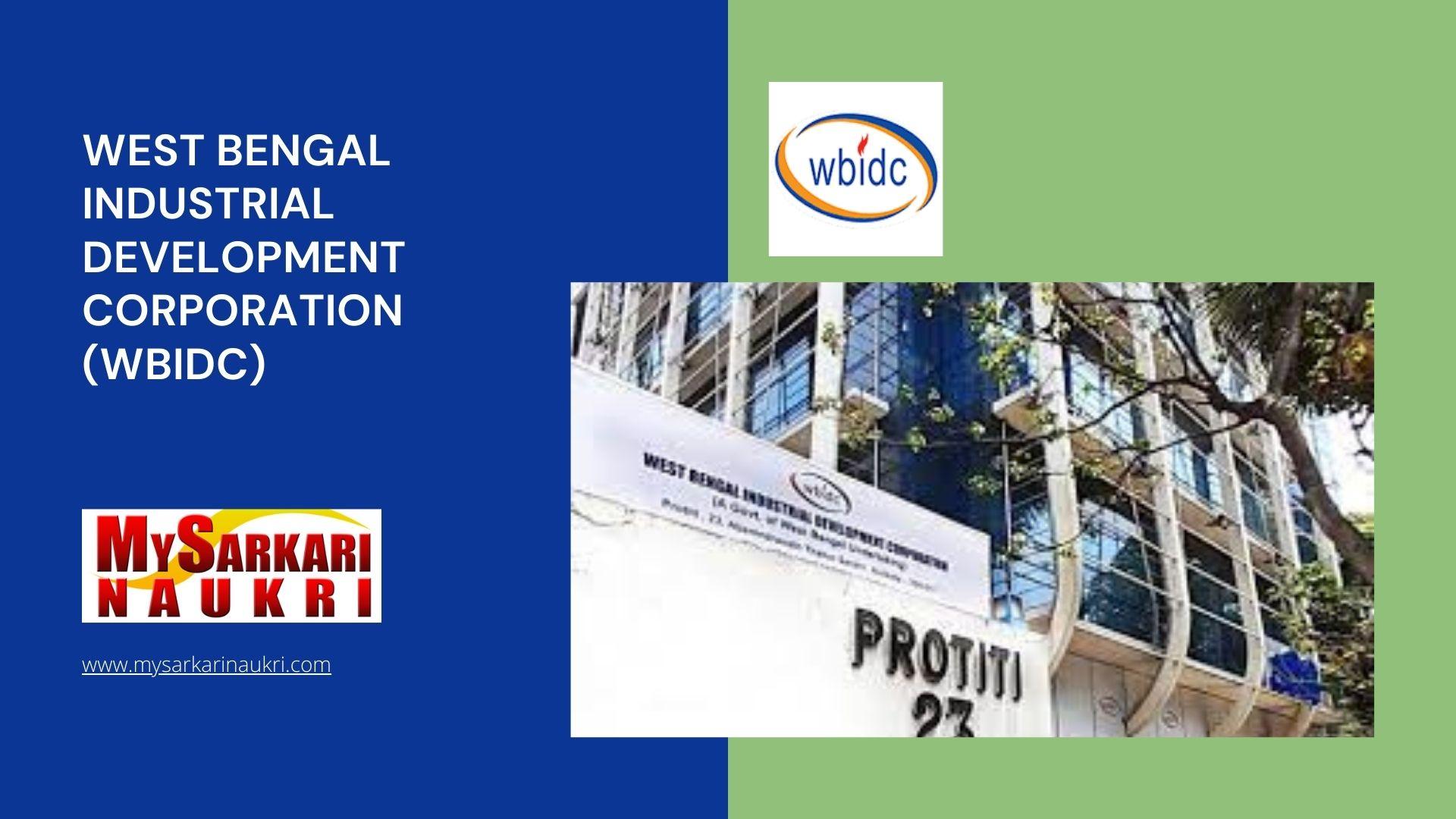 West Bengal Industrial Development Corporation WBIDC Recruitment