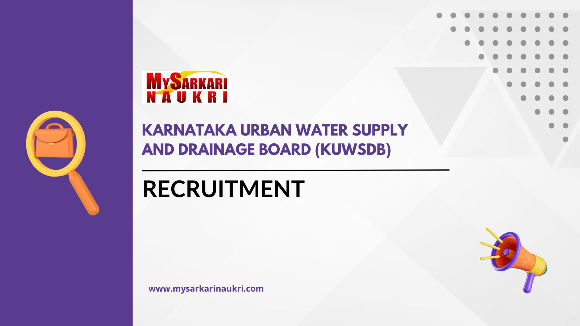 Karnataka Urban Water Supply And Drainage Board KUWSDB Recruitment