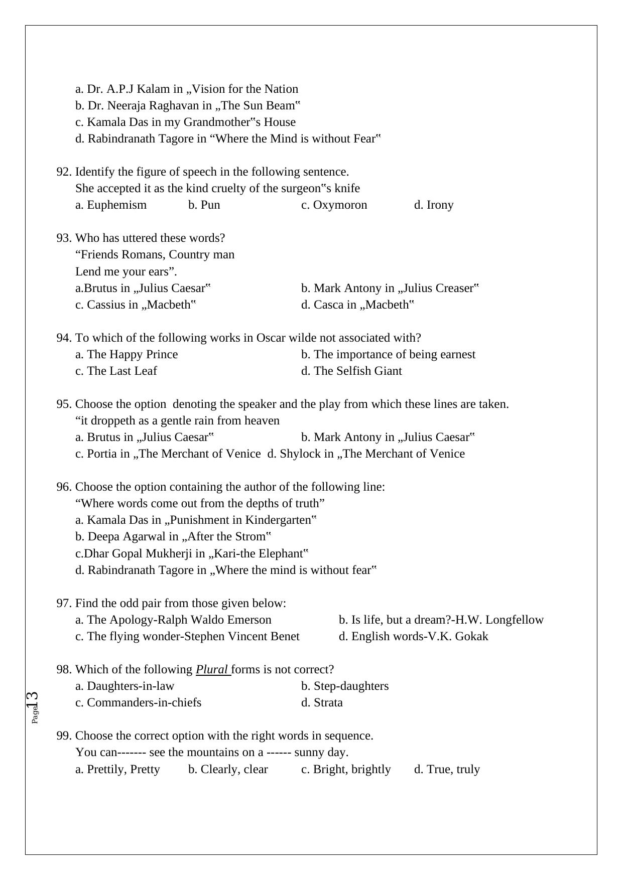 TNPSC Group 4 Question Paper - Page 13