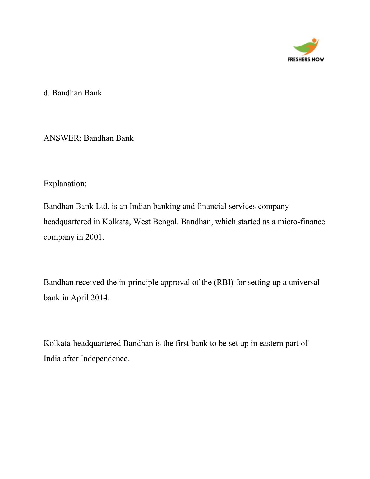 Indian Bank Question Papers: Banking Awareness - Page 4