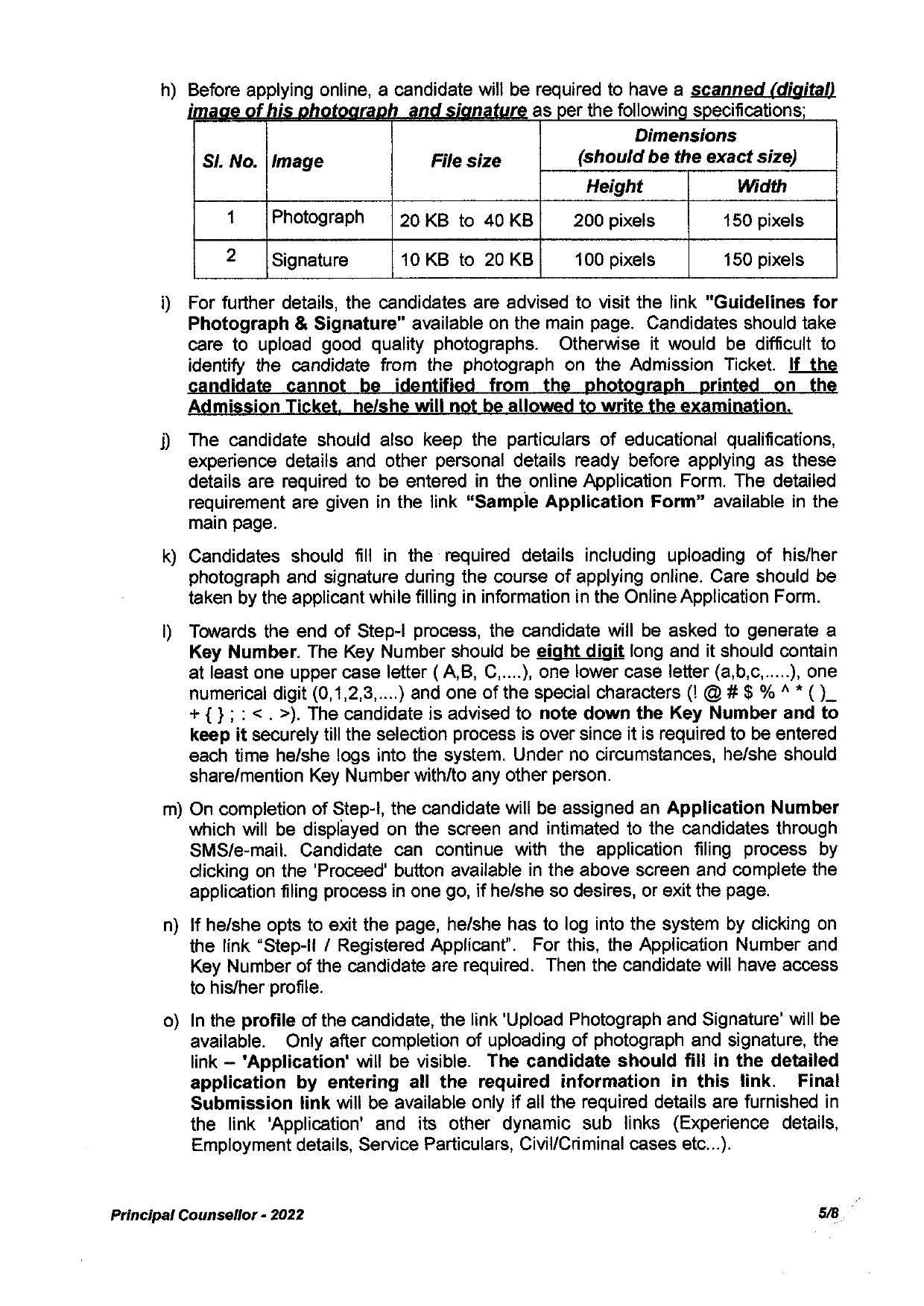 High Court of Kerala Invites Application for 11 Principal Counsellor Recruitment 2022 - Page 5