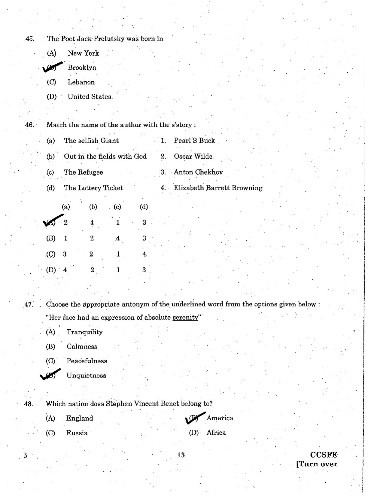 TNPSC Group 4 Question Paper – General English - Page 13