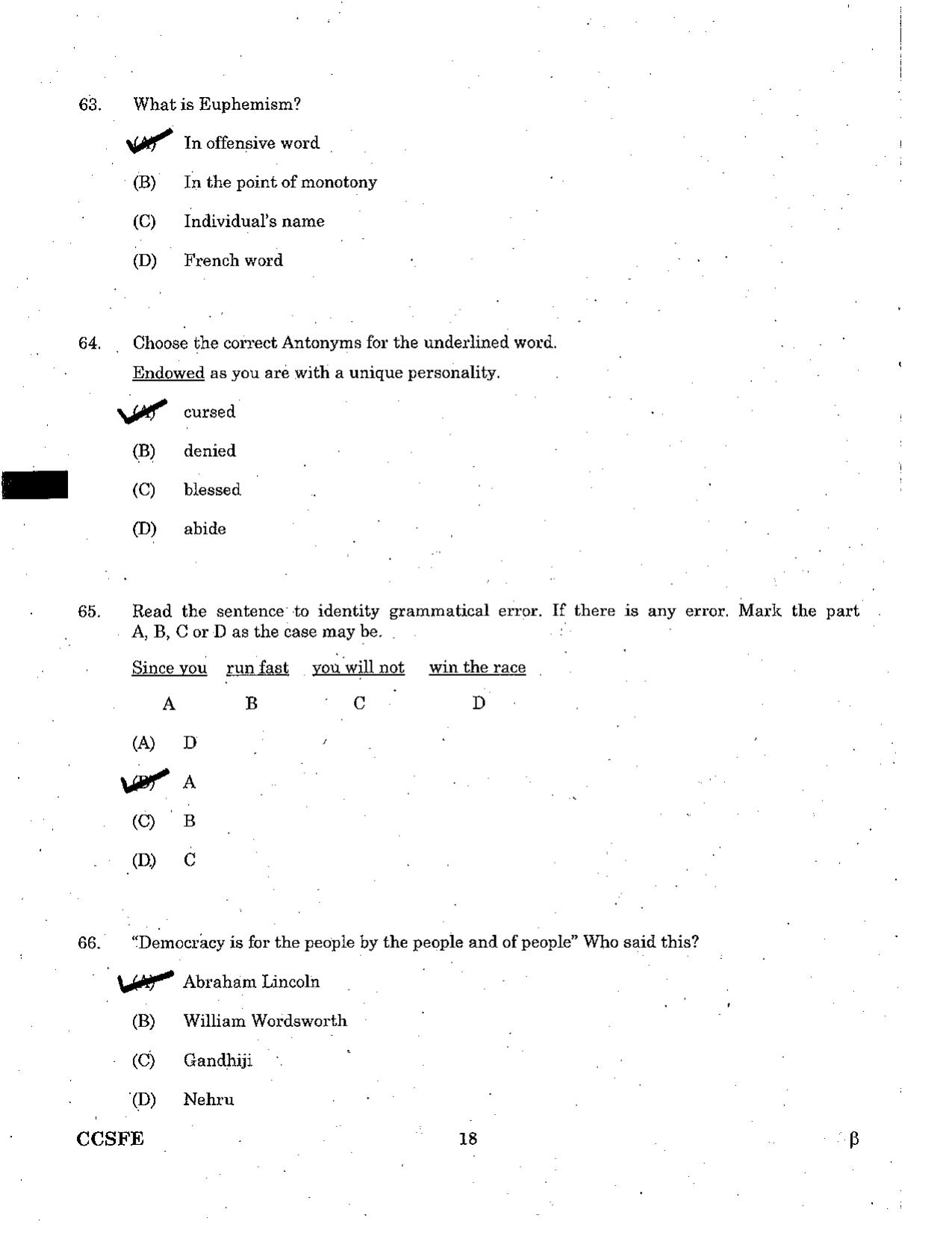 TNPSC Group 4 Question Paper – General English - Page 18