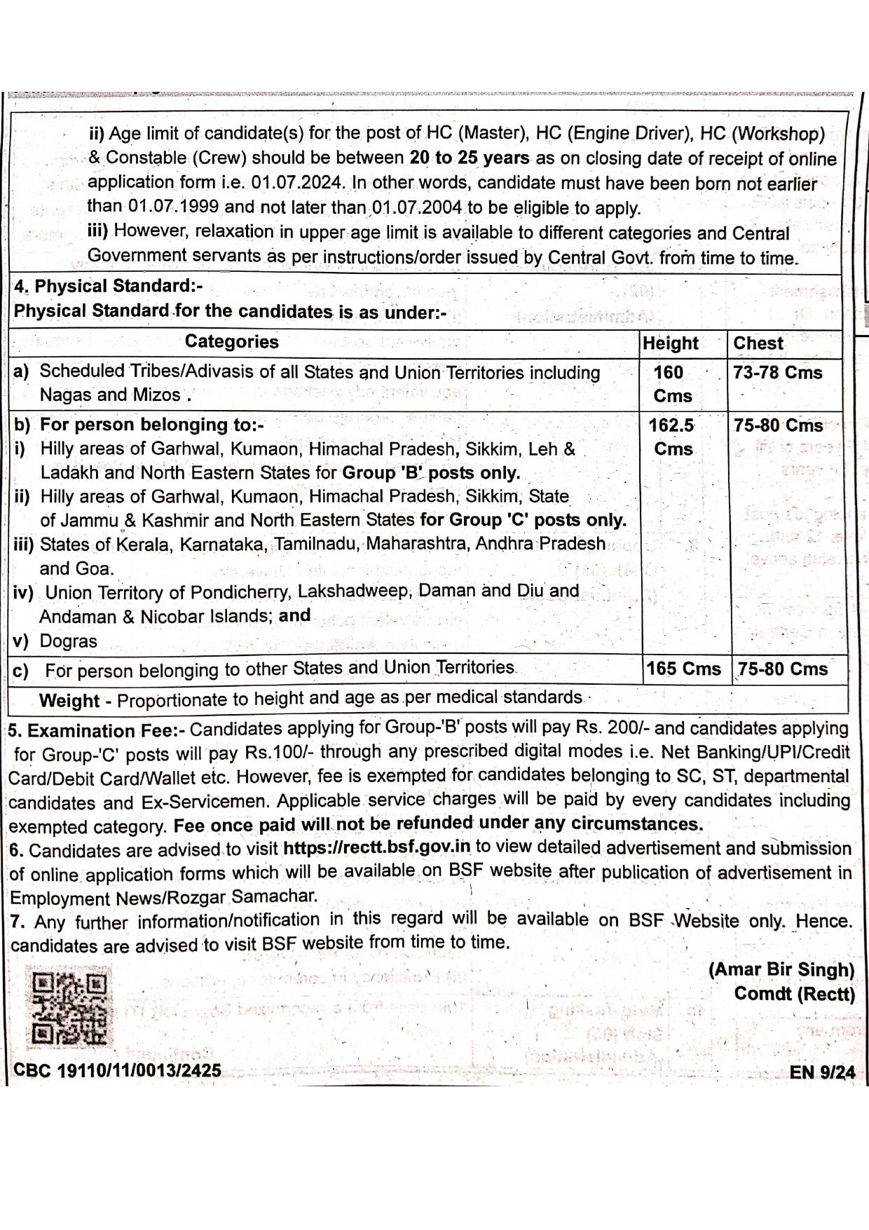BSF Sub-Inspector (SI), Head Constable, Constable Recruitment 2024 - Page 2