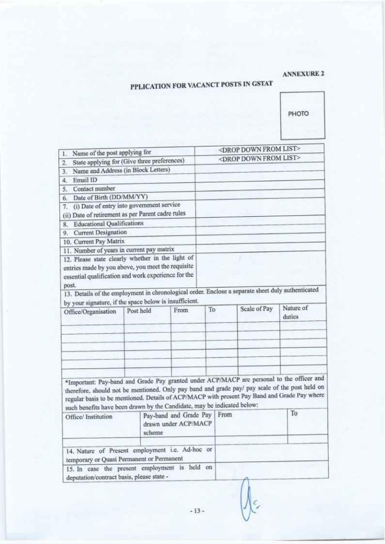 GSTAT 499 Stenographer, Assistant and Various Posts Recruitment 2024 - Page 13