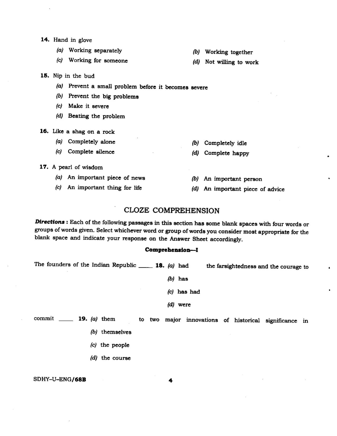 PSPCL General English Model Question Paper - Page 4