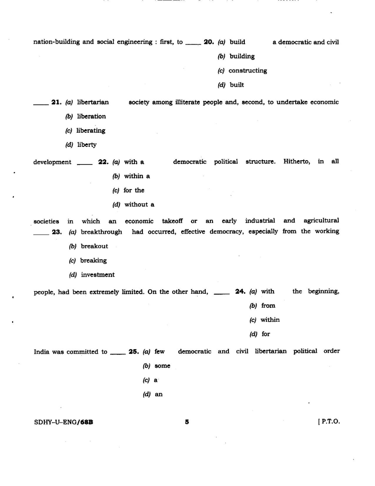 PSPCL General English Model Question Paper - Page 5