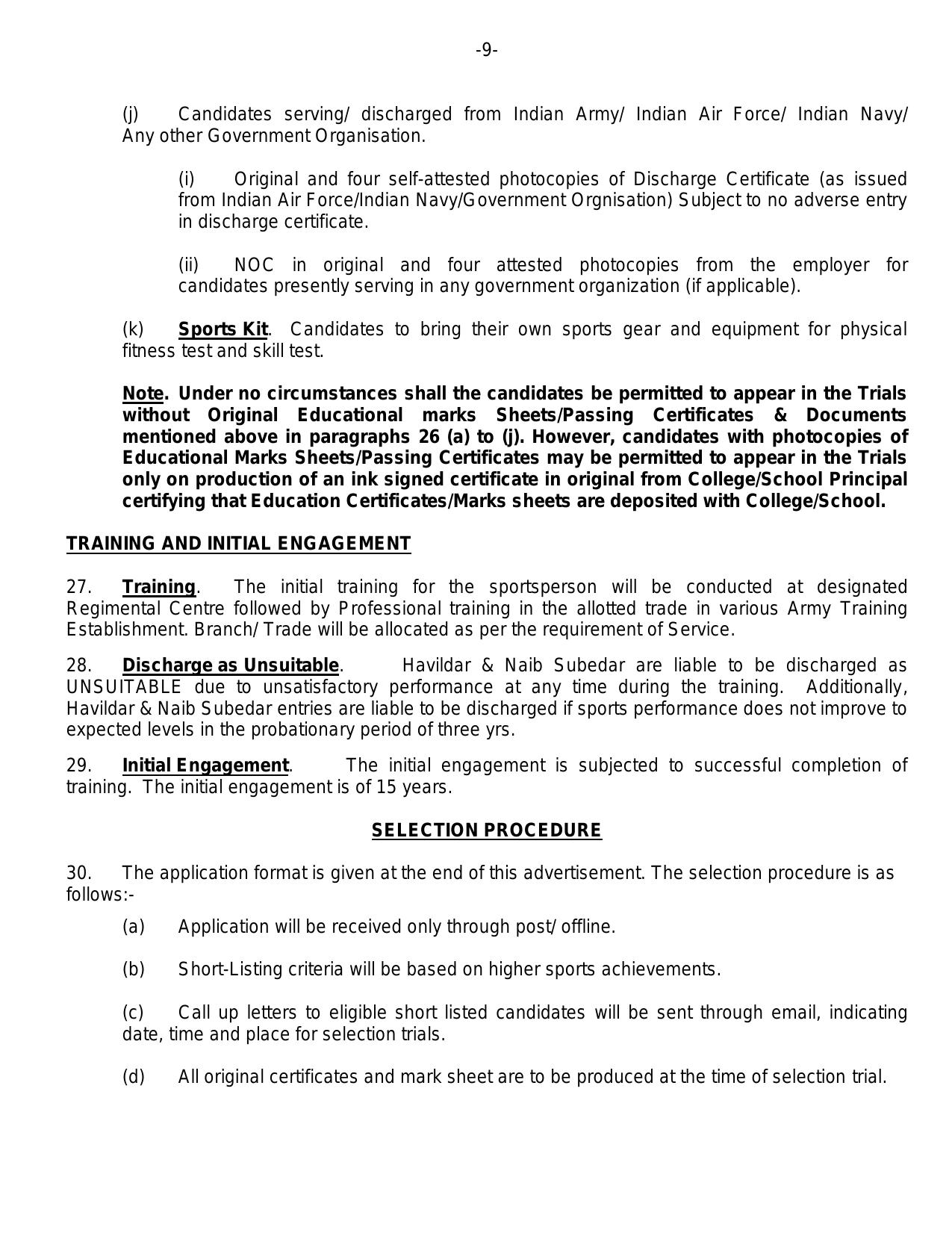 Indian Army Havaldar, Naib Subedar Recruitment 2024 - Page 9