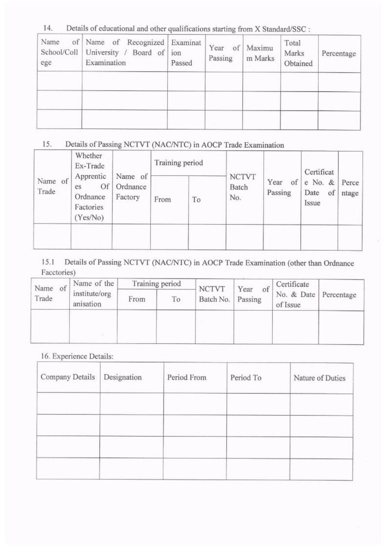 Ordnance Factory Dehu Road Danger Building Worker (DBW) Recruitment 2025 - Page 19