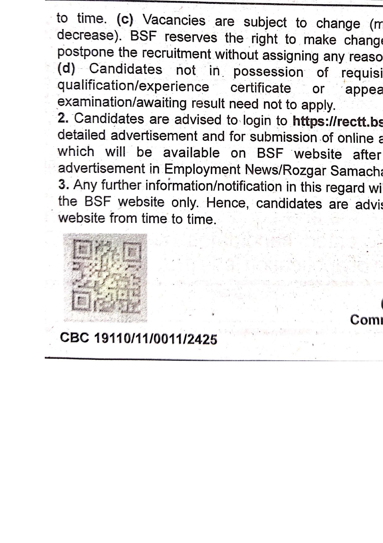 Border Security Force (BSF) Head Constable and Various Posts Recruitment 2024 - Page 2