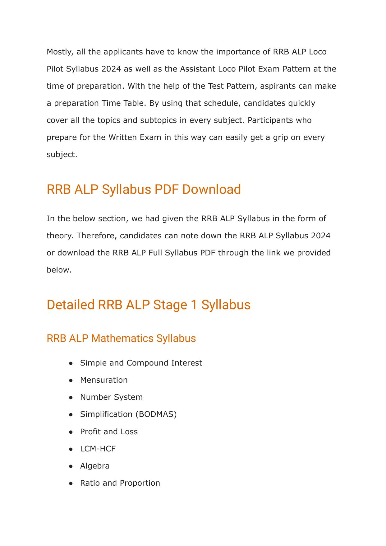 RRB ALP Syllabus - Page 4