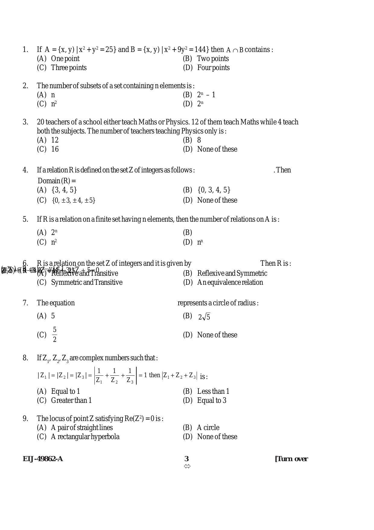 Delhi High Court Junior Judicial Assistant Maths Previous Question Paper - Page 6