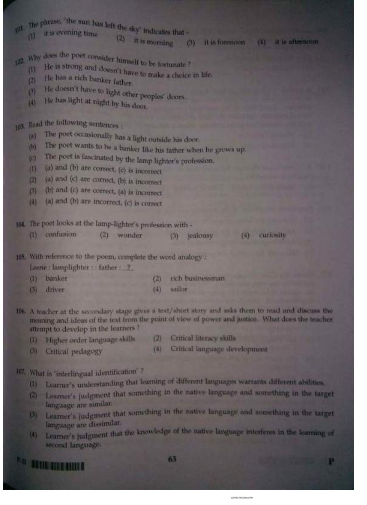 ctet paper 2 question paper SET P - Page 62