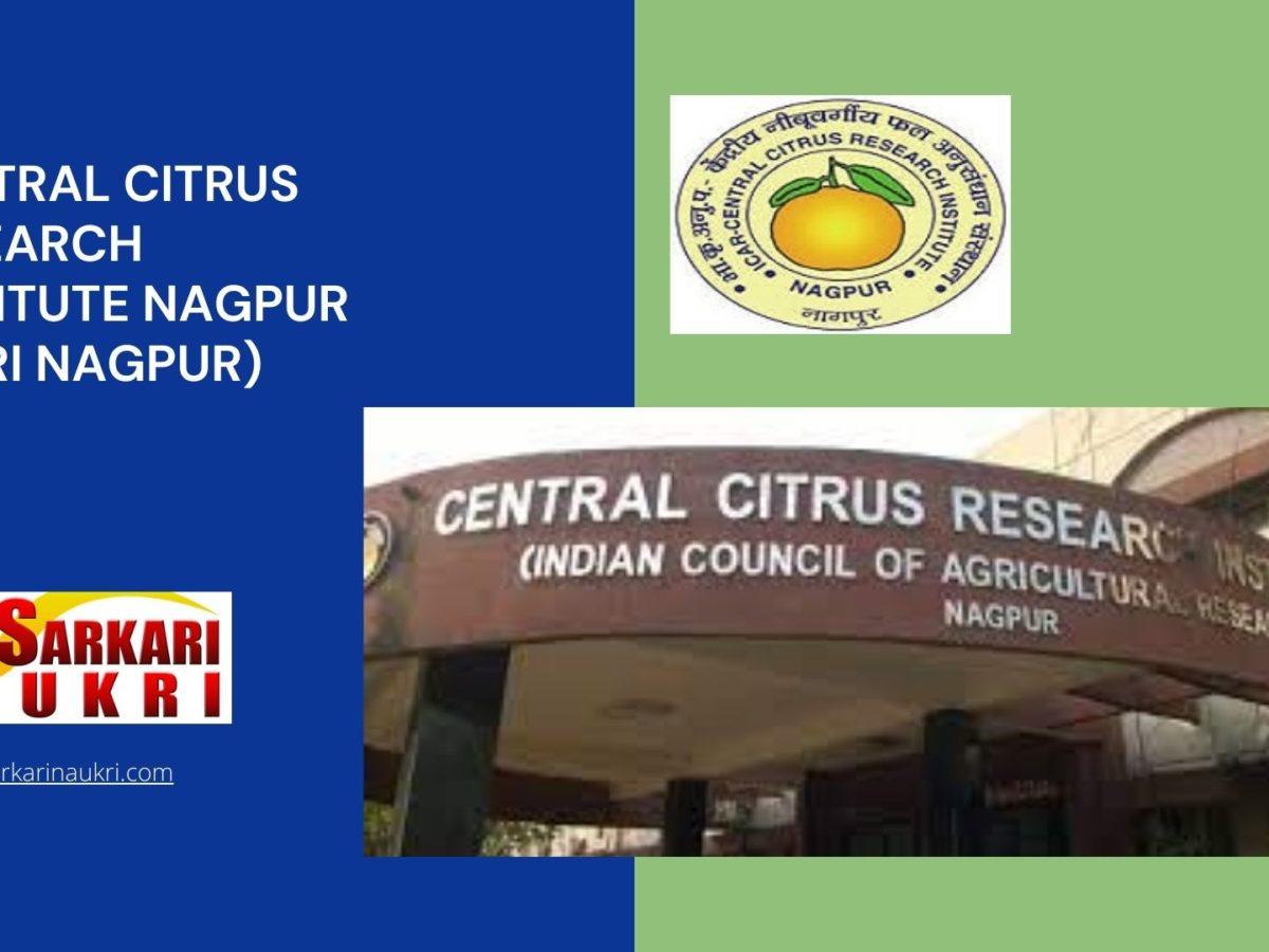 Central Citrus Research Institute Nagpur (CCRI Nagpur) Recruitment