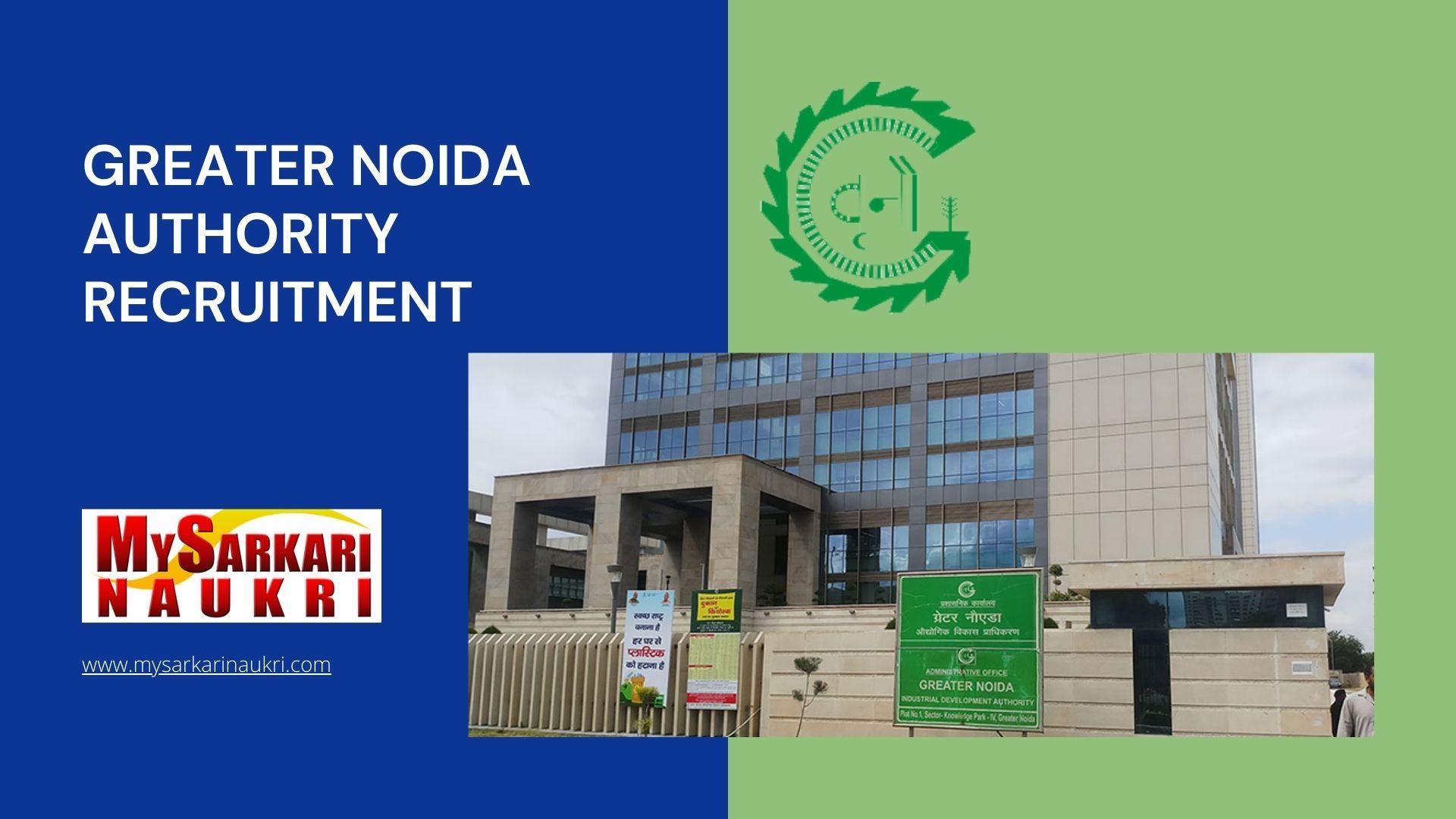 Greater Noida Authority Recruitment - MySarkariNaukri En