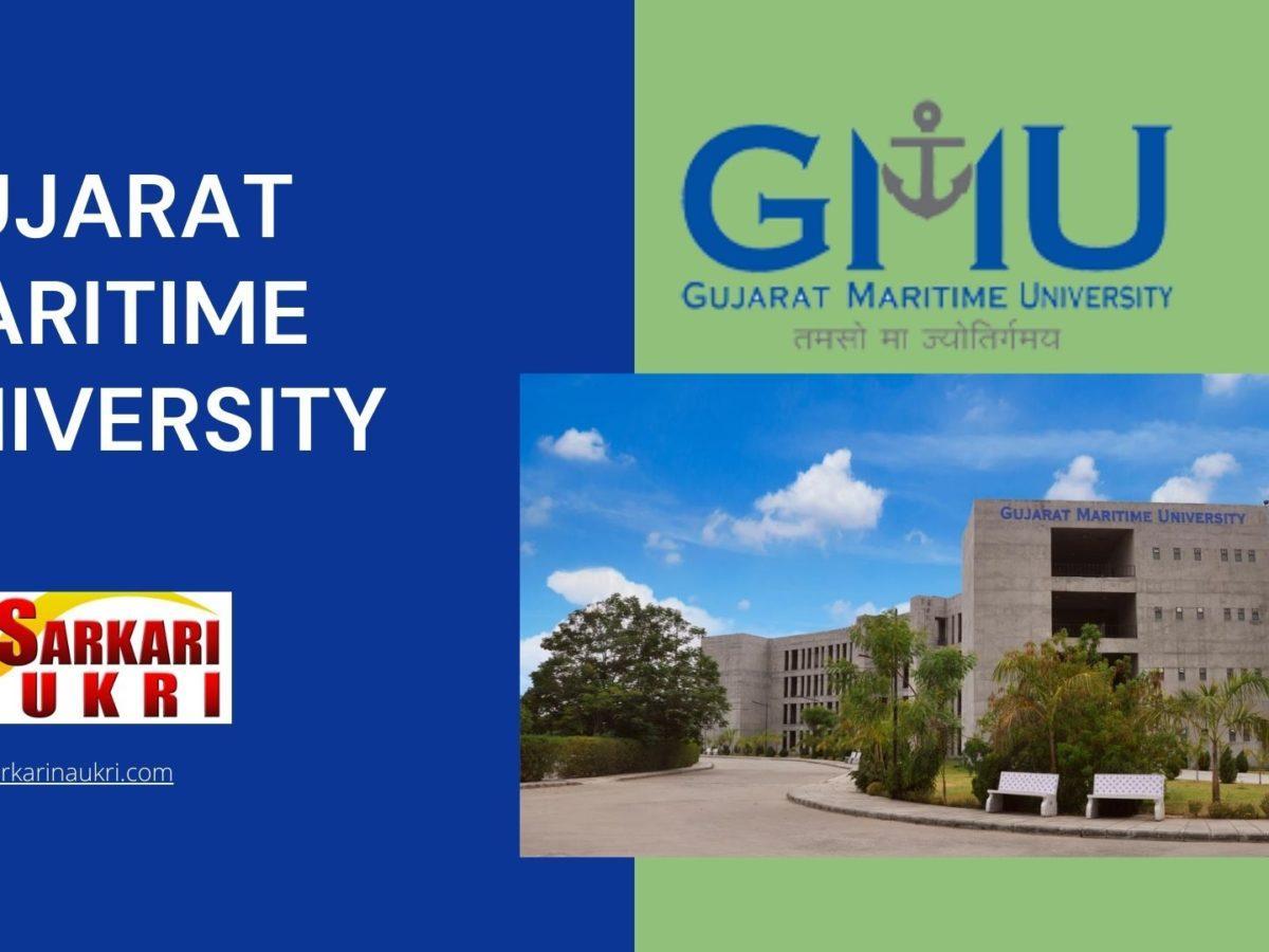 Gujarat Maritime University Recruitment