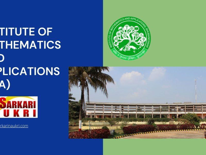 Institute of Mathematics and Applications (IMA) Recruitment