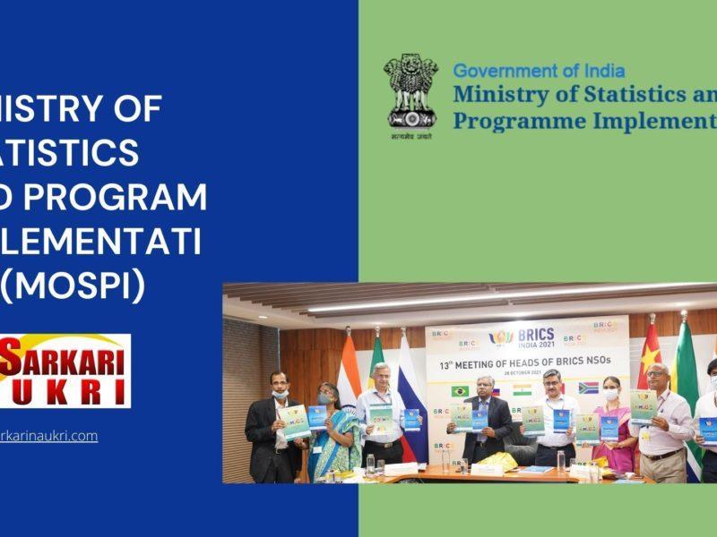 Ministry of Statistics and Program Implementation (MoSPI) Recruitment