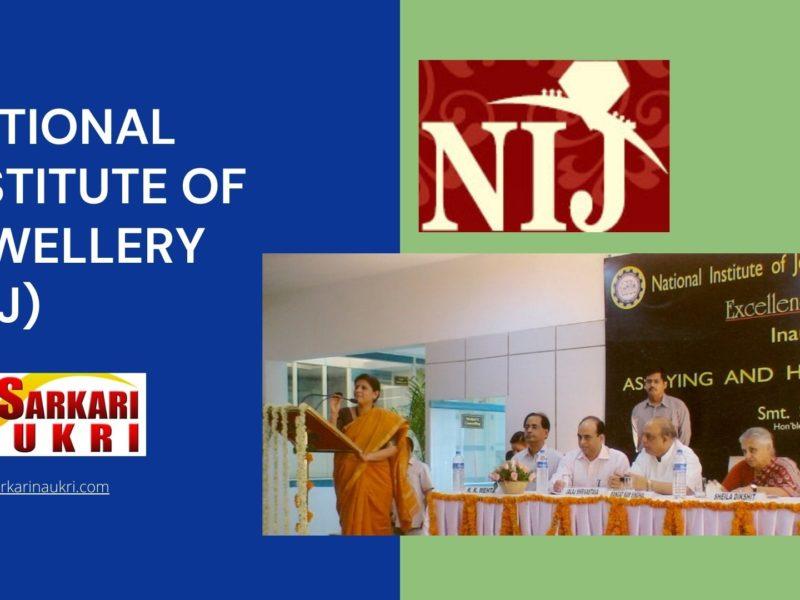 National Institute of Jewellery (NIJ) Recruitment