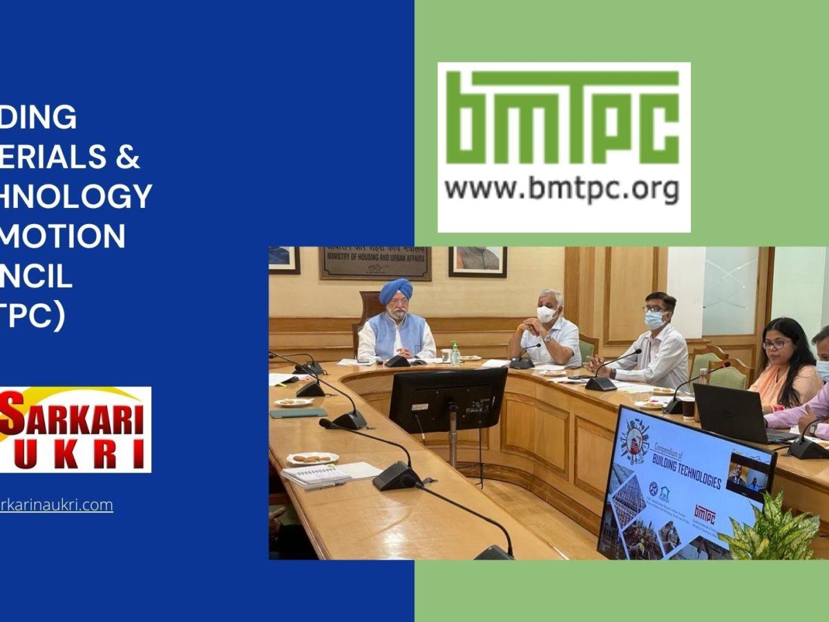 Building Materials & Technology Promotion Council (BMTPC) Recruitment