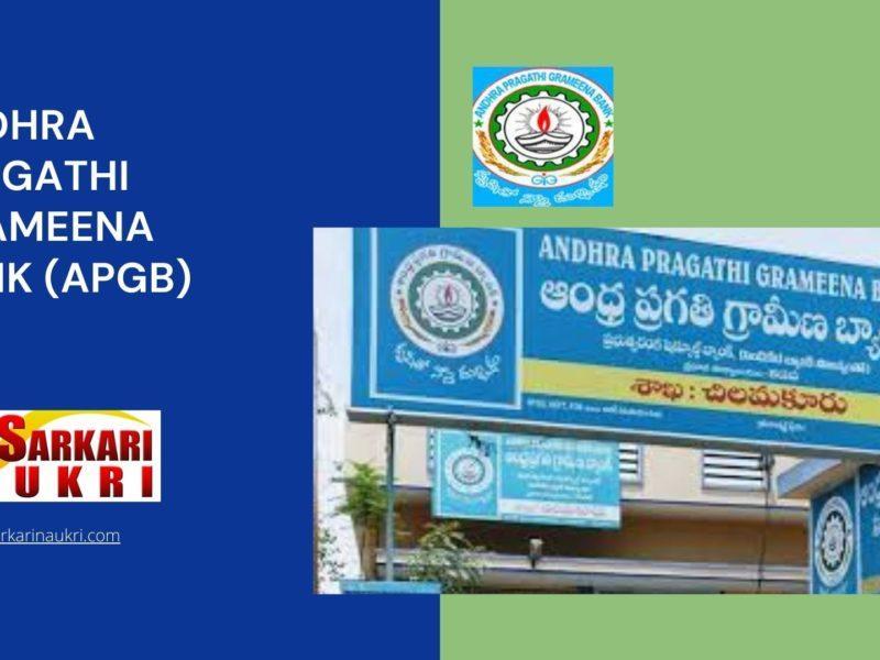 Andhra Pragathi Grameena Bank (APGB) Recruitment