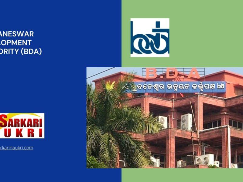 Bhubaneswar Development Authority (BDA) Recruitment