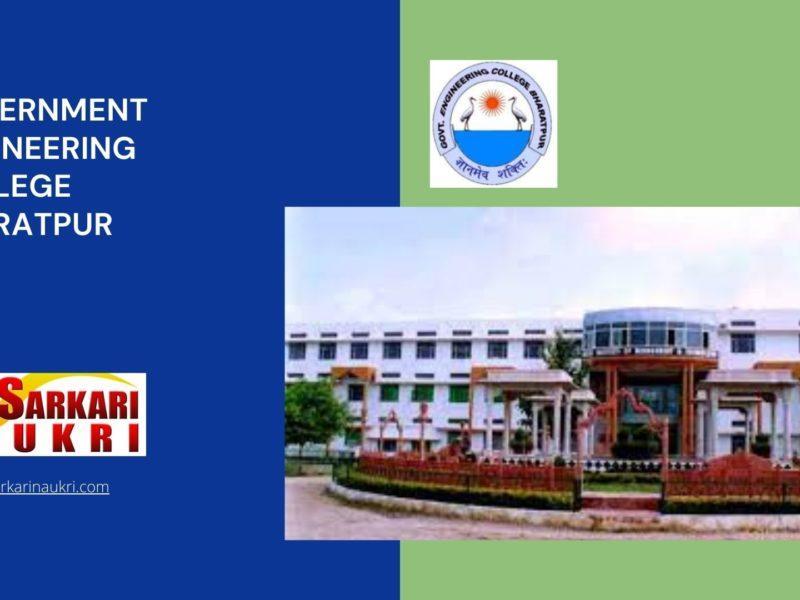 Government Engineering College Bharatpur Recruitment