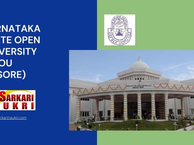 Karnataka State Open University (KSOU Mysore) Recruitment
