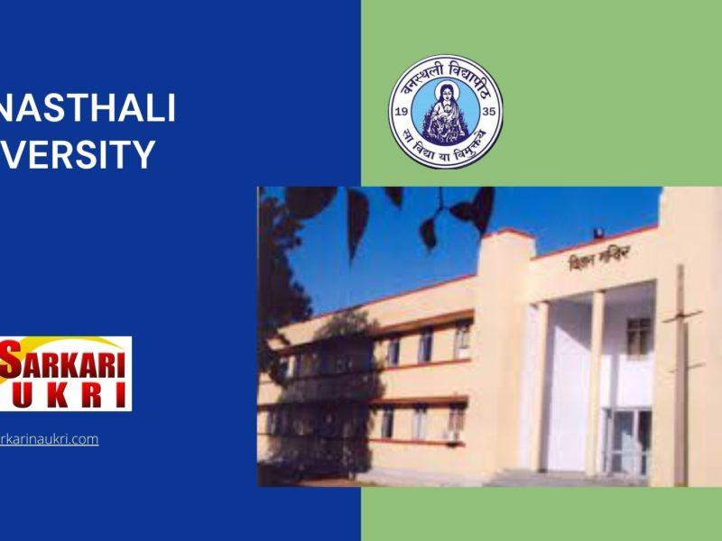 Banasthali University Recruitment