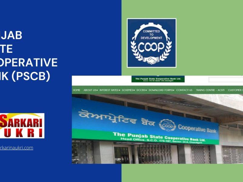 Punjab State Cooperative Bank (PSCB) Recruitment