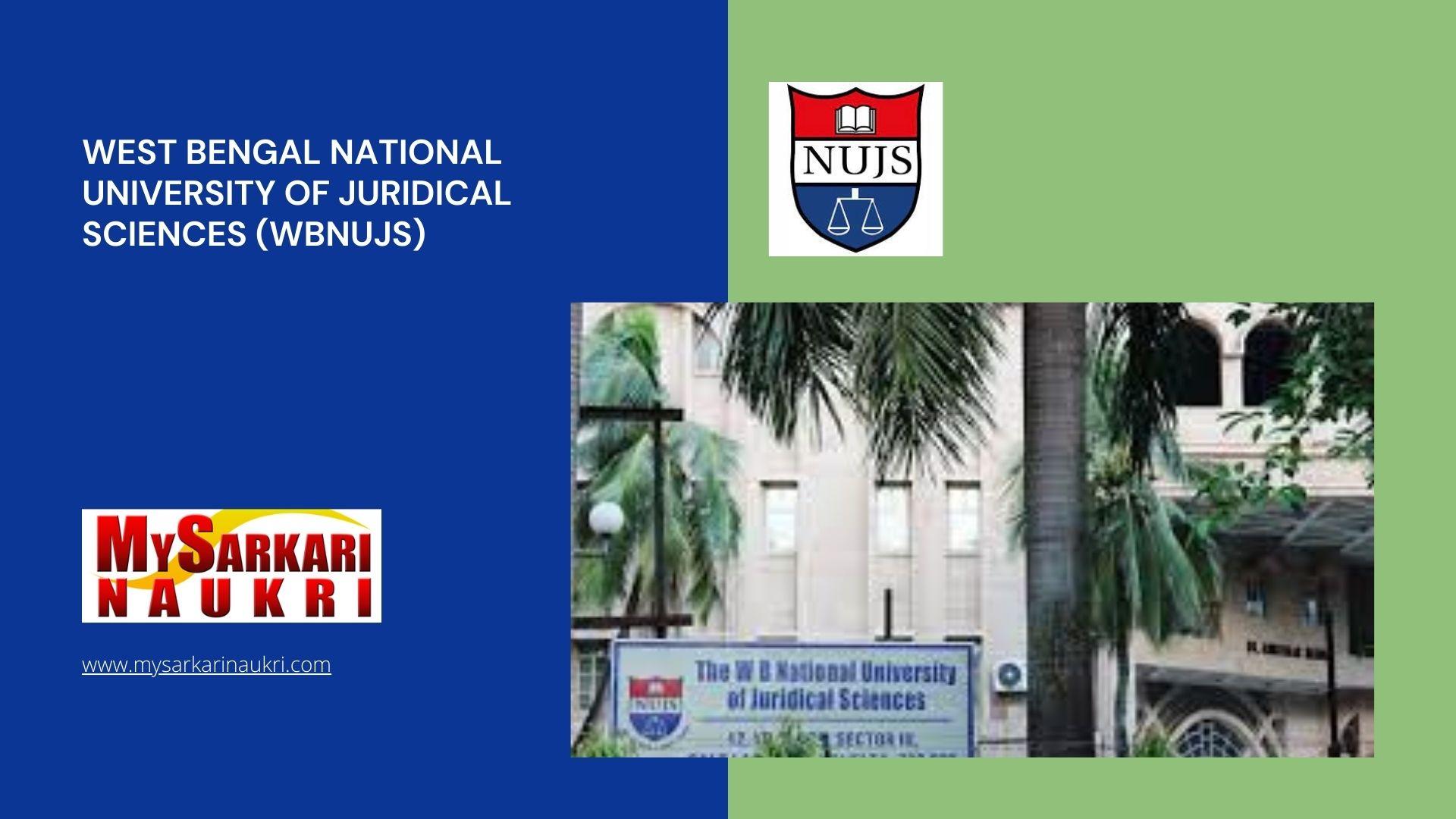 West Bengal National University Of Juridical Sciences Wbnujs Recruitment Mysarkarinaukri En