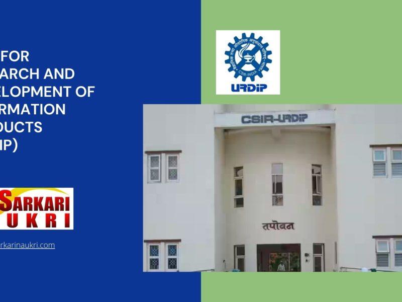 Unit for Research and Development of Information Products (URDIP) Recruitment