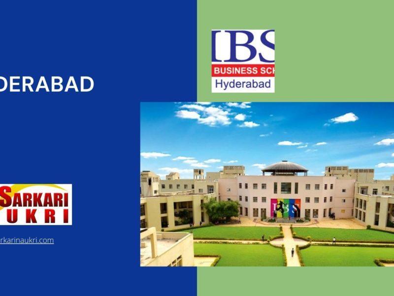 Ibs Hyderabad Recruitment