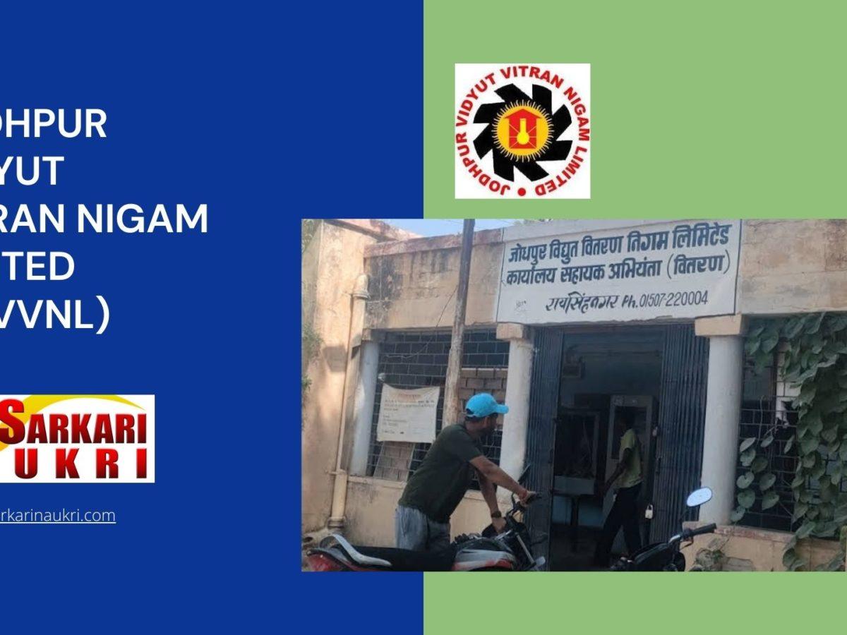 Jodhpur Vidyut Vitran Nigam Limited (JDVVNL) Recruitment