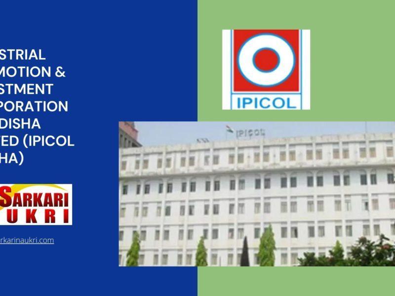 Industrial Promotion & Investment Corporation Of Odisha Limited (IPICOL Odisha) Recruitment