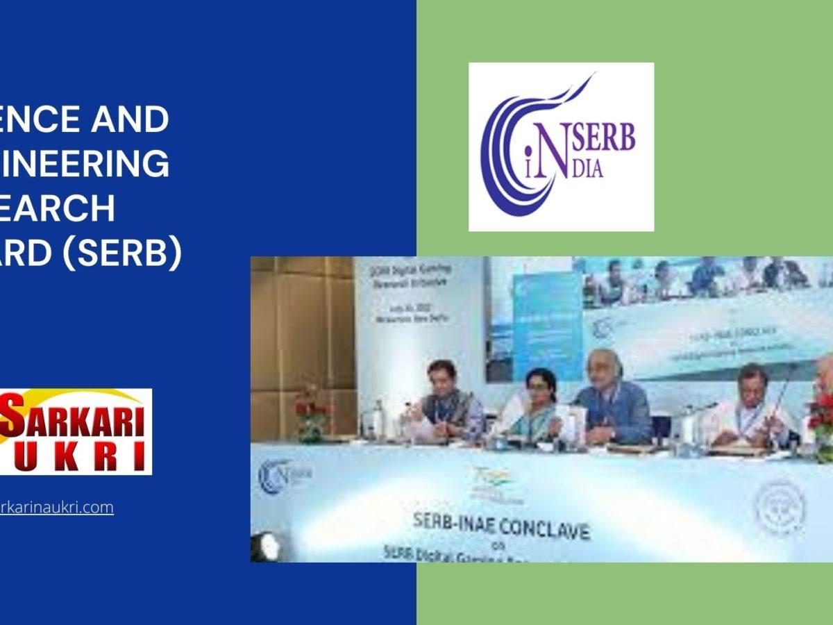 Science and Engineering Research Board (SERB) Recruitment