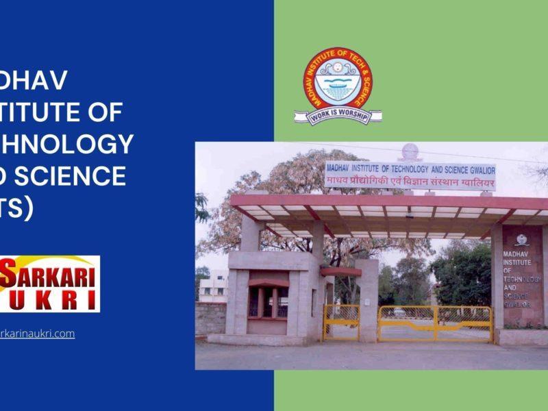 Madhav Institute of Technology and Science (MITS) Recruitment