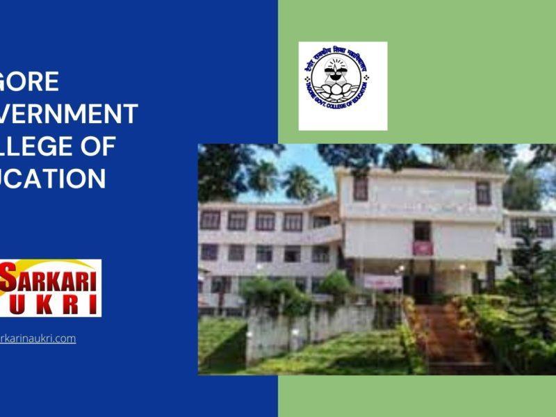 Tagore Government College of Education Recruitment