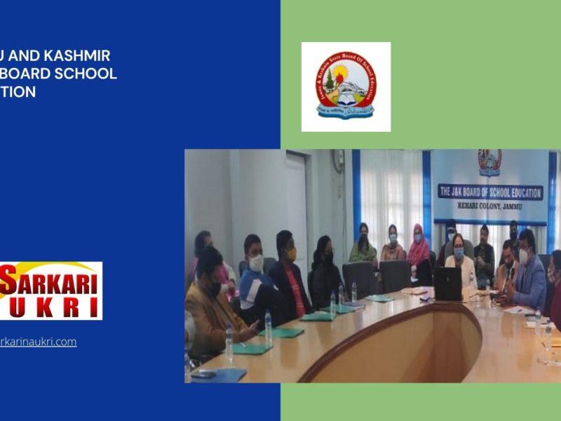 Jammu And Kashmir State Board School Education Recruitment
