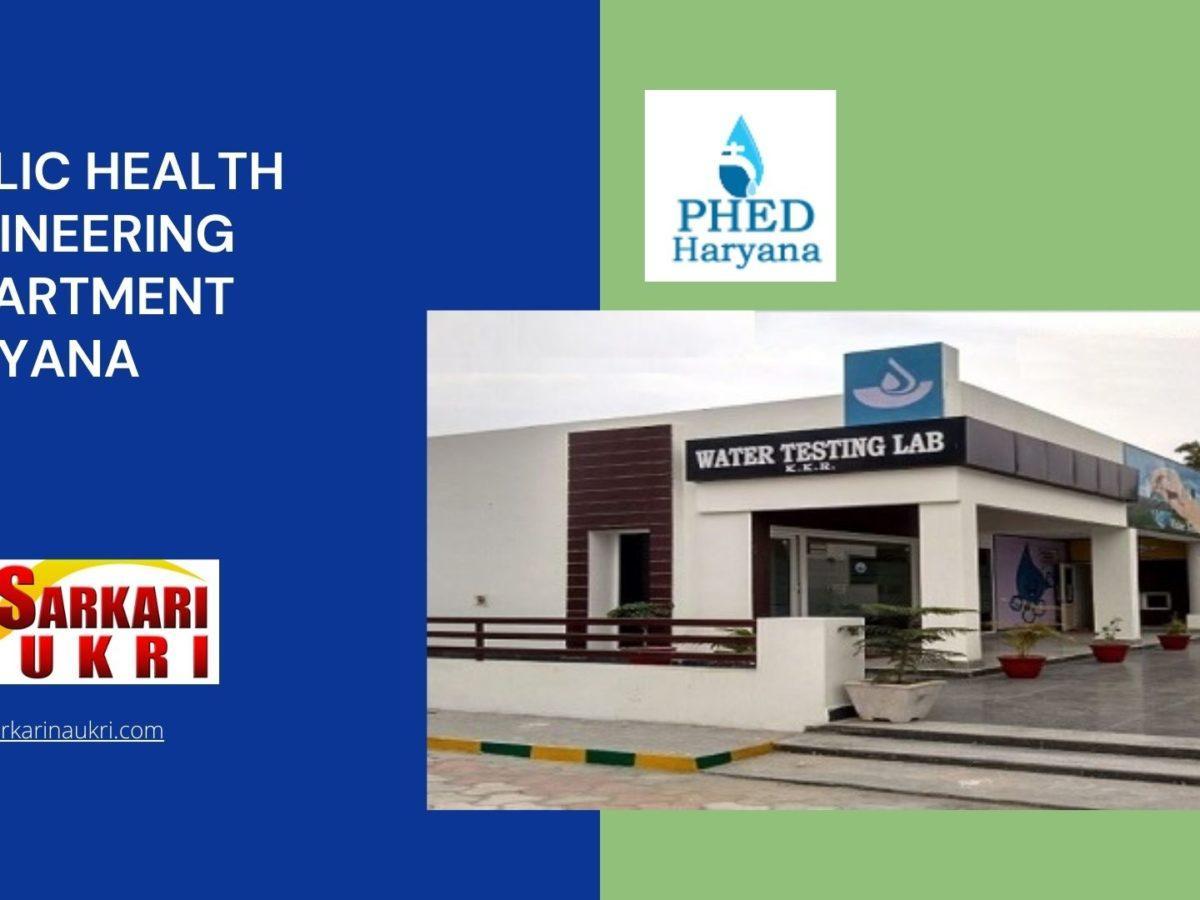 Public Health Engineering Department Haryana Recruitment