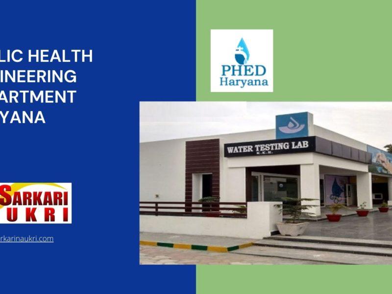 Public Health Engineering Department Haryana Recruitment