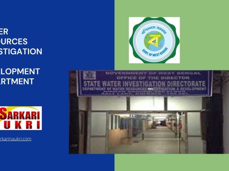 Water Resources Investigation and Development Department Recruitment
