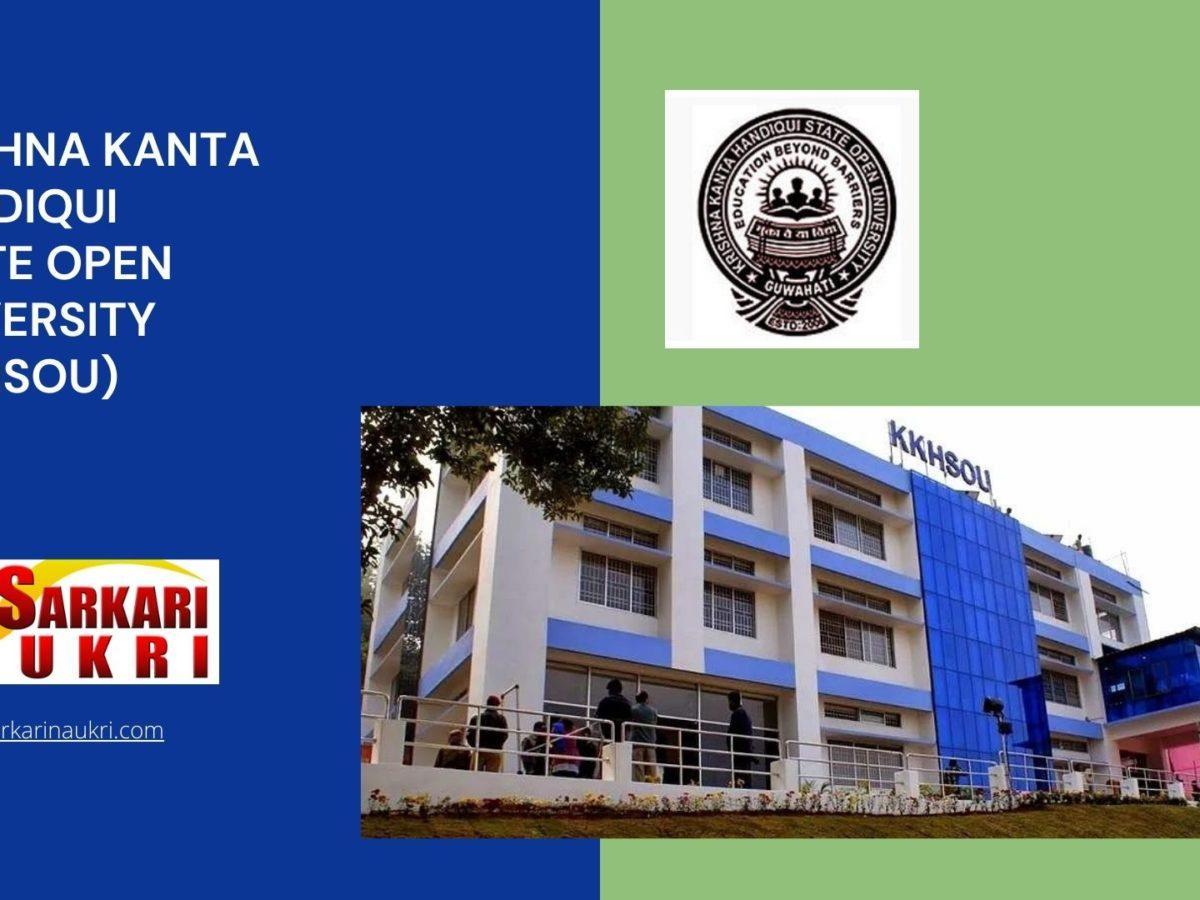 Krishna Kanta Handiqui State Open University (KKHSOU) Recruitment
