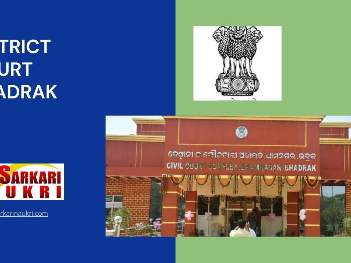 District Court Bhadrak Recruitment