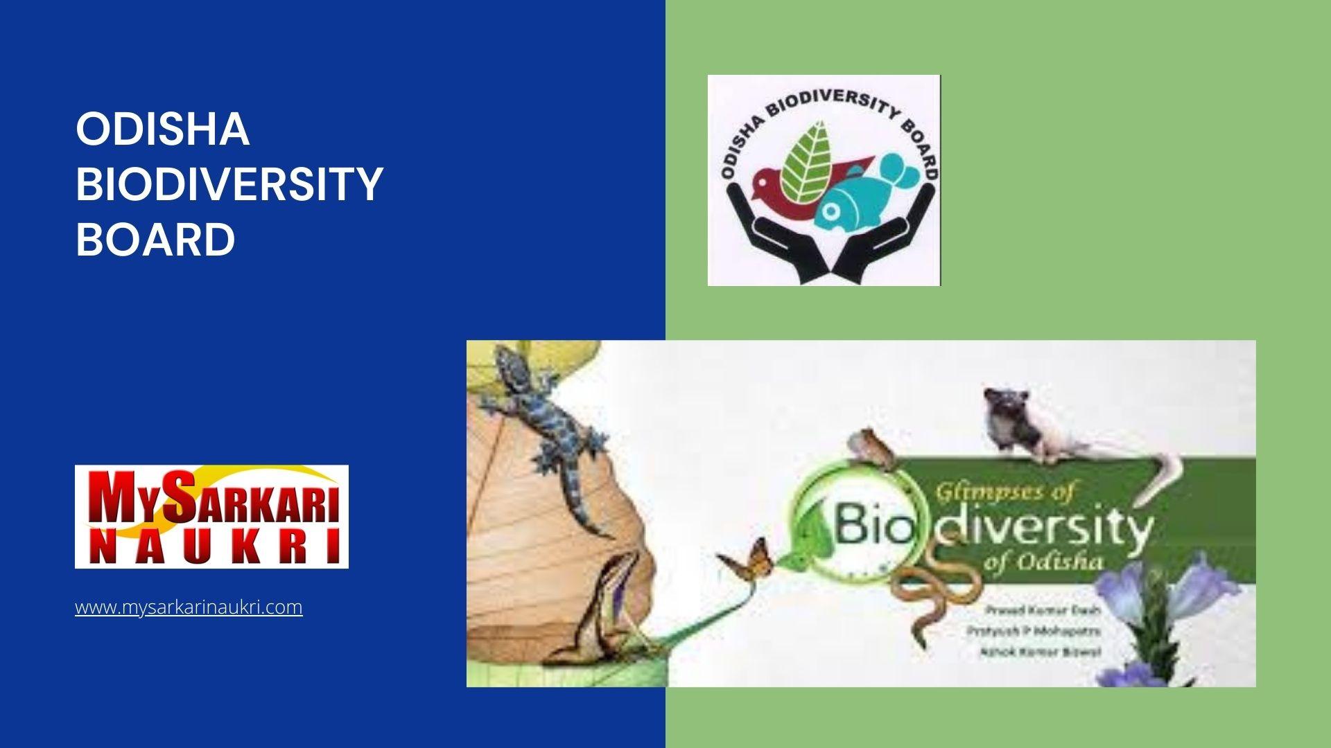 Odisha Biodiversity Board Recruitment Mysarkarinaukri En