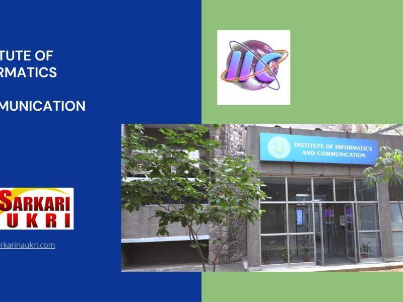 Institute of Informatics and Communication (IIC) Recruitment