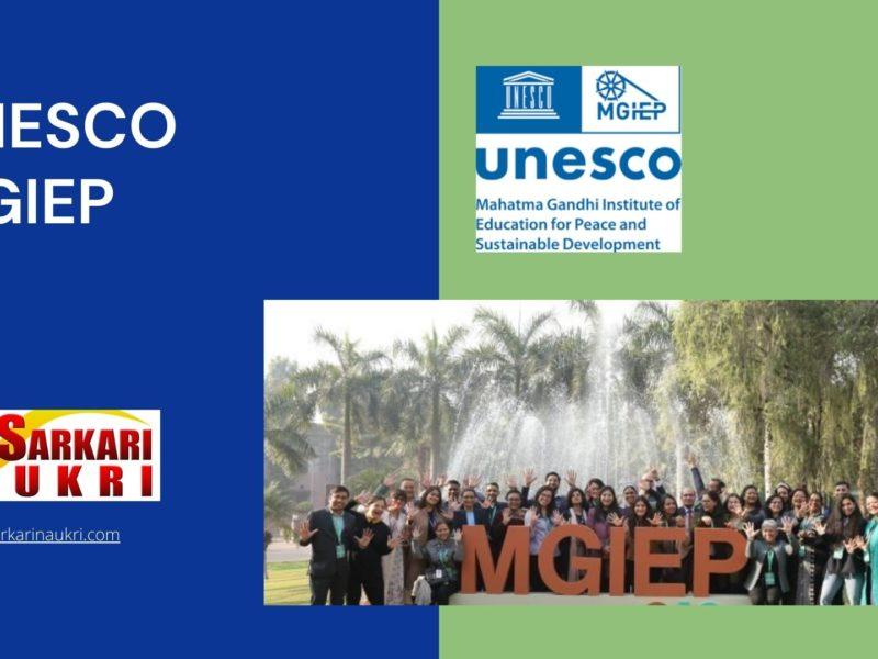 UNESCO MGIEP Recruitment