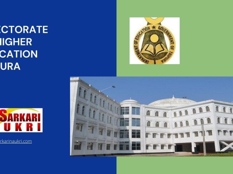 Directorate of Higher Education Tripura Recruitment