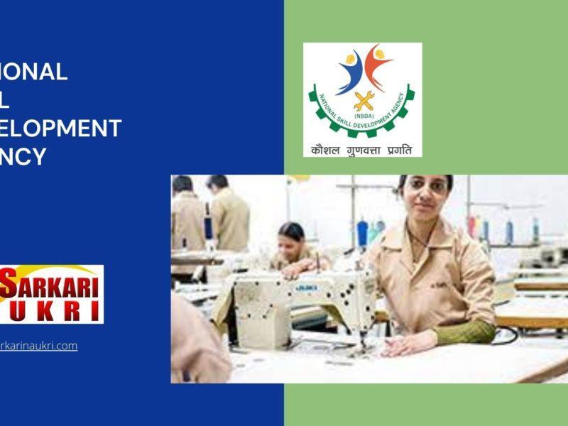 National Skill Development Agency Recruitment