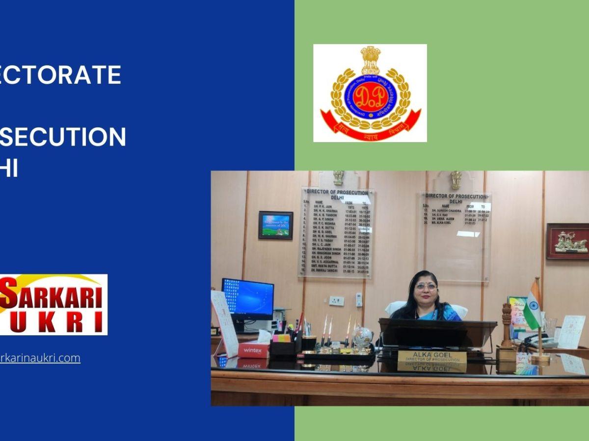 Directorate of Prosecution Delhi Recruitment